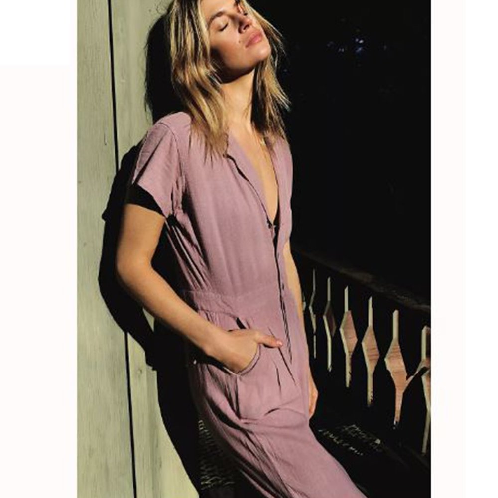 Free People - Margot Short Sleeve Coverall Onesie